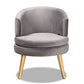 baxton studio baptiste glam and luxe grey velvet fabric upholstered and gold finished wood accent chair | Modish Furniture Store-3
