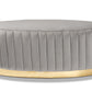 baxton studio kirana glam and luxe grey velvet fabric upholstered and gold pu leather ottoman | Modish Furniture Store-3