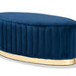 baxton studio kirana glam and luxe navy blue velvet fabric upholstered and gold pu leather ottoman | Modish Furniture Store-2