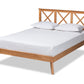 baxton studio galvin modern and contemporary brown finished wood queen size platform bed | Modish Furniture Store-2