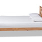 baxton studio galvin modern and contemporary brown finished wood queen size platform bed | Modish Furniture Store-3