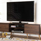 Baxton Studio Landen Mid-Century Modern Walnut Brown and Gold Finished Wood TV Stand | Modishstore | TV Stands