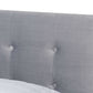 Baxton Studio Caprice Modern and Contemporary Glam Grey Velvet Fabric Upholstered Queen Size Panel Bed | Beds | Modishstore - 3