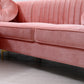 Divani Casa Rachel Modern Pink Velvet Sectional Sofa | Modishstore | Sofas-4