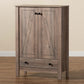Baxton Studio Derek Modern and Contemporary Transitional Natural Oak Finished Wood 1-Drawer Shoe Cabinet | Cabinets | Modishstore - 3