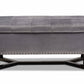 Baxton Studio Esther Modern and Contemporary Grey Velvet Fabric Upholstered and Dark Brown Finished Wood Storage Ottoman | Ottomans | Modishstore - 7