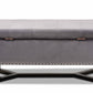 Baxton Studio Esther Modern and Contemporary Grey Velvet Fabric Upholstered and Dark Brown Finished Wood Storage Ottoman | Ottomans | Modishstore - 5