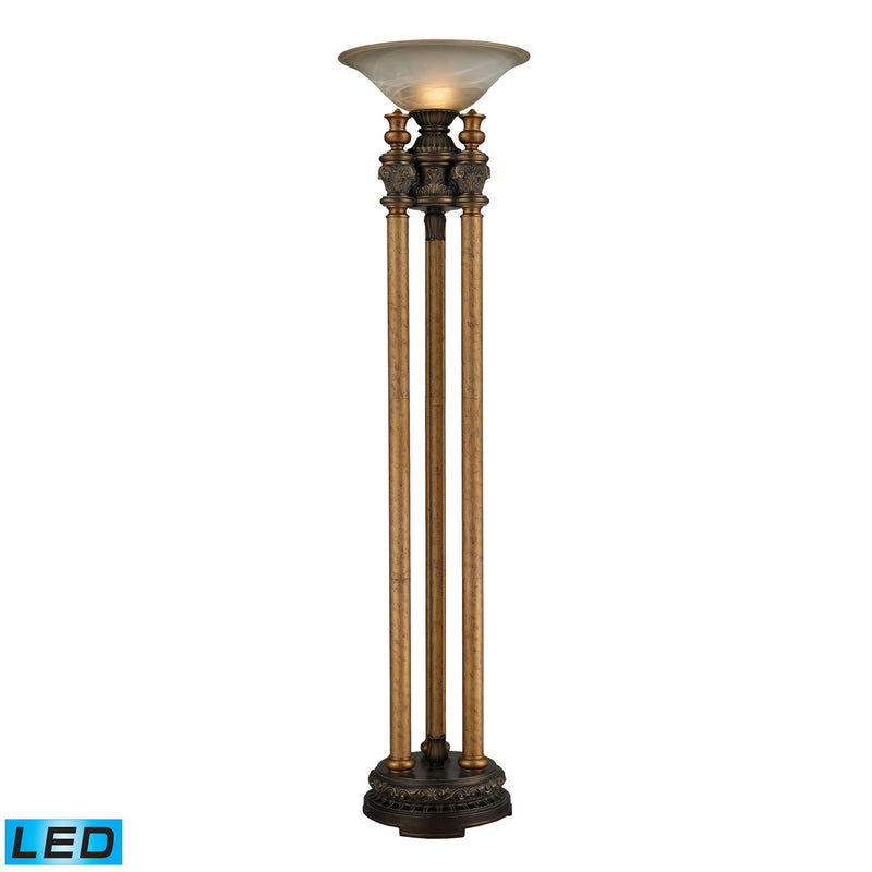 Dimond Lighting Athena Torchiere in Athena Bronze | Modishstore | Floor Lamps