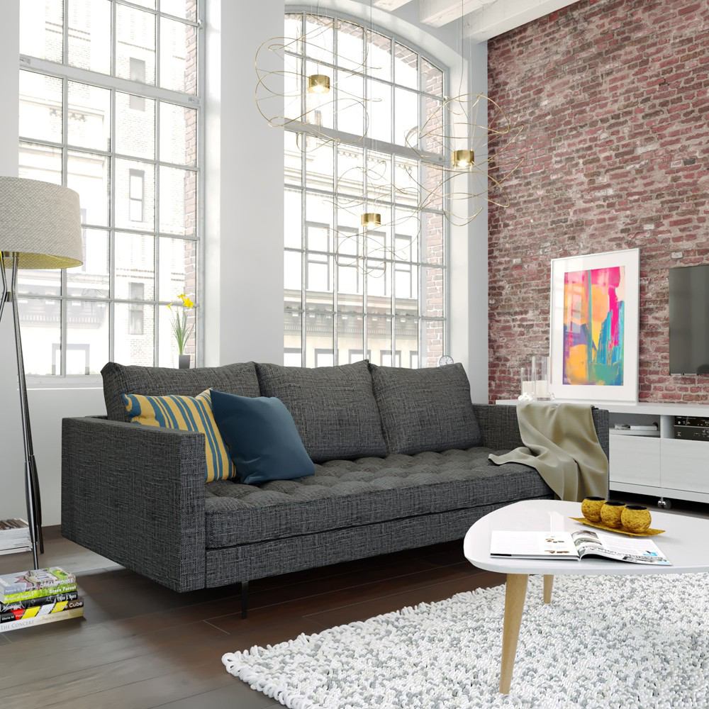 Manhattan Comfort  Granville 3-Seat Tweed Sofa | Sofas | Modishstore-8