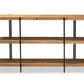 Baxton Studio Tarah Modern Rustic and Industrial Natural Brown Finished Wood and Black Finished Metal Console Table | Console Tables | Modishstore - 4