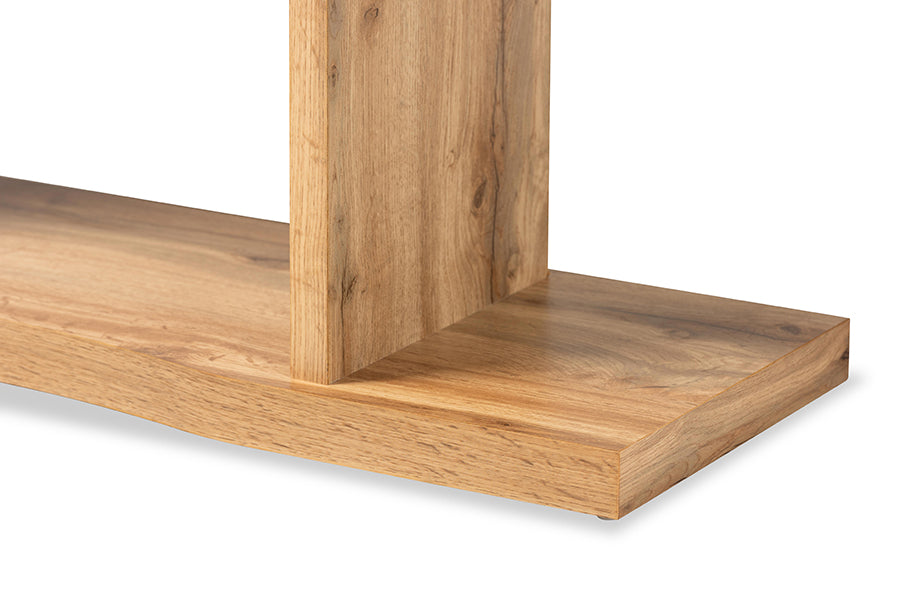 Baxton Studio Otis Modern and Contemporary Oak Brown Finished Wood 3-Drawer Console Table | Console Tables | Modishstore - 4