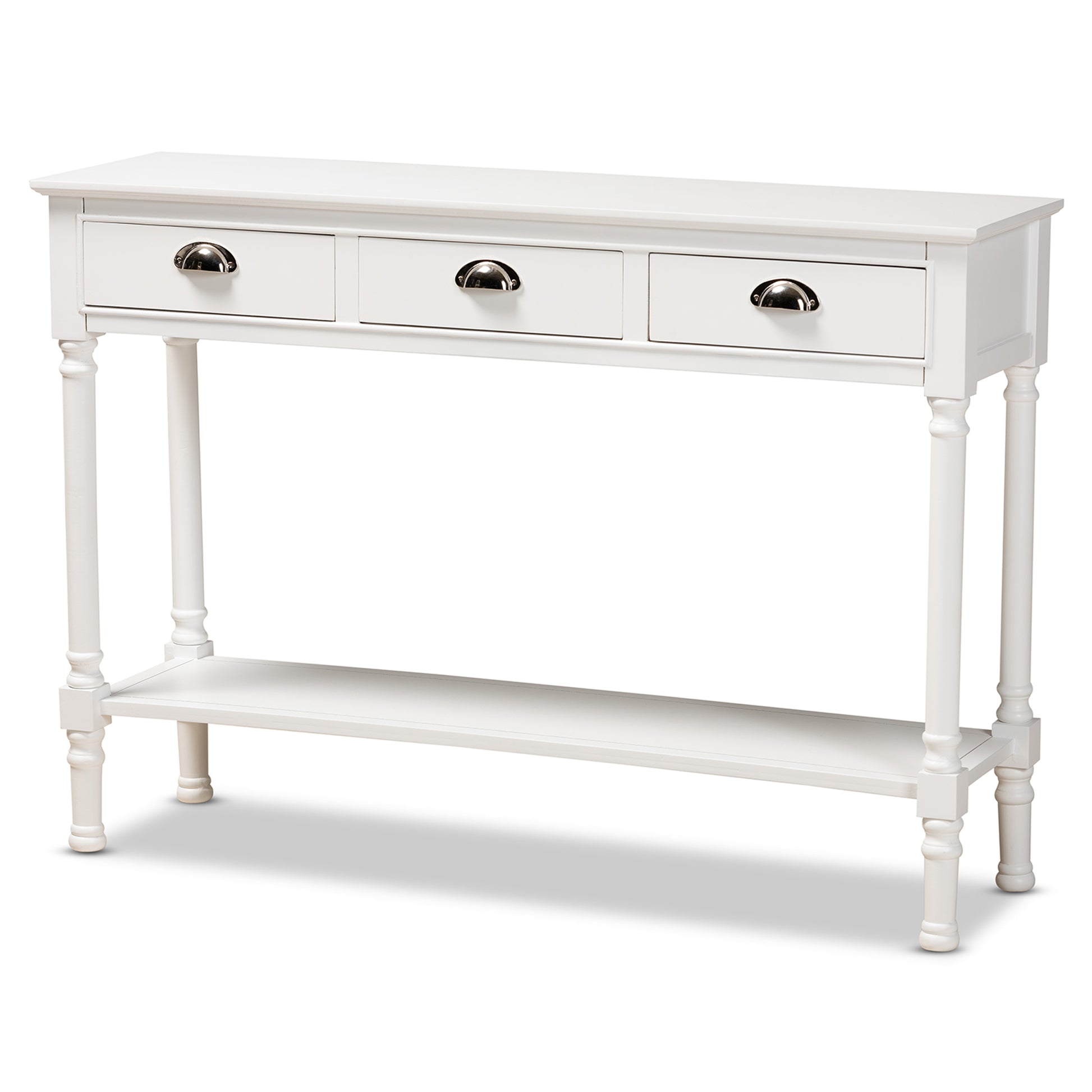 Baxton Studio Garvey French Provincial Grey Finished Wood 3-Drawer Entryway Console Table | Console Tables | Modishstore - 9