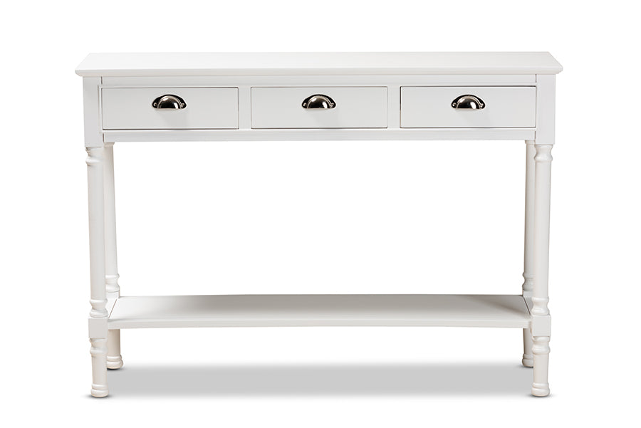 Baxton Studio Garvey French Provincial Grey Finished Wood 3-Drawer Entryway Console Table | Console Tables | Modishstore - 15