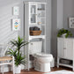 baxton studio campbell modern and contemporary white finished wood over the toilet bathroom storage cabinet | Modish Furniture Store-3