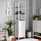 baxton studio beltran modern and contemporary white finished wood bathroom storage cabinet | Modish Furniture Store-2