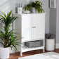 Baxton Studio Jaela Modern and Contemporary White Finished Wood 2-Door Bathroom Storage Cabinet | Modishstore | Cabinets