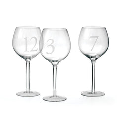 GO Home Set Of Twelve Numerology Wine Glasses