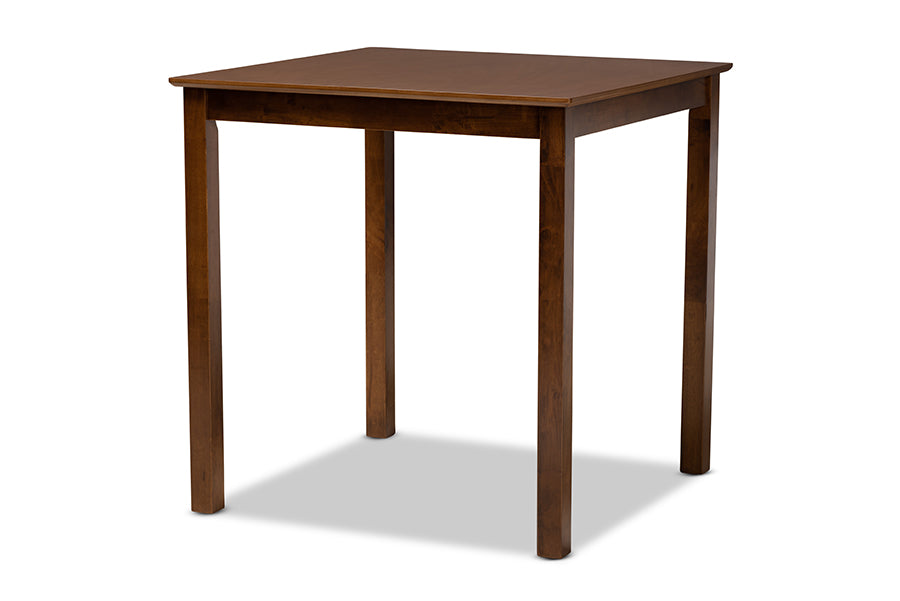 Baxton Studio Ramiro Modern and Contemporary Transitional Grey Fabric Upholstered and Walnut Brown Finished Wood 5-Piece Pub Set | Dining Sets | Modishstore - 8