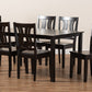 Baxton Studio Zamira Modern and Contemporary Transitional Dark Brown Finished Wood 7-Piece Dining Set | Dining Sets | Modishstore - 3
