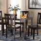 Baxton Studio Zamira Modern and Contemporary Transitional Dark Brown Finished Wood 5-Piece Dining Set | Modishstore | Dining Sets