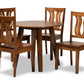 baxton studio anesa modern and contemporary transitional walnut brown finished wood 5 piece dining set | Modish Furniture Store-2