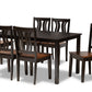 baxton studio zamira modern and contemporary transitional two tone dark brown and walnut brown finished wood 7 piece dining set | Modish Furniture Store-2