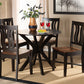 Baxton Studio Mare Modern and Contemporary Transitional Two-Tone Dark Brown and Walnut Brown Finished Wood 5-Piece Dining Set | Modishstore | Dining Sets