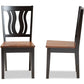 Baxton Studio Fenton Modern and Contemporary Transitional Two-Tone Dark Brown and Walnut Brown Finished Wood 2-Piece Dining Chair Set | Dining Chairs | Modishstore - 5