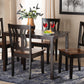 Baxton Studio Zamira Modern and Contemporary Transitional Two-Tone Dark Brown and Walnut Brown Finished Wood 5-Piece Dining Set | Modishstore | Dining Sets