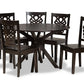baxton studio liese modern and contemporary transitional dark brown finished wood 7 piece dining set | Modish Furniture Store-3