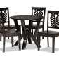 baxton studio valda modern and contemporary transitional dark brown finished wood 5 piece dining set | Modish Furniture Store-3