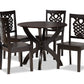 baxton studio wanda modern and contemporary transitional dark brown finished wood 5 piece dining set | Modish Furniture Store-3