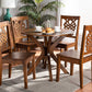 Baxton Studio Liese Modern and Contemporary Transitional Walnut Brown Finished Wood 5-Piece Dining Set | Modishstore | Dining Sets