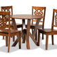 baxton studio valda modern and contemporary transitional walnut brown finished wood 5 piece dining set | Modish Furniture Store-2