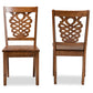 Baxton Studio Gervais Modern and Contemporary Transitional Walnut Brown Finished Wood 2-Piece Dining Chair Set | Modishstore | Dining Chairs - 3