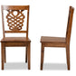 Baxton Studio Gervais Modern and Contemporary Transitional Walnut Brown Finished Wood 2-Piece Dining Chair Set | Modishstore | Dining Chairs - 2