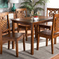 Baxton Studio Luisa Modern and Contemporary Transitional Walnut Brown Finished Wood 5-Piece Dining Set | Modishstore | Dining Sets