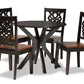 baxton studio liese modern and contemporary transitional two tone dark brown and walnut brown finished wood 5 piece dining set | Modish Furniture Store-2