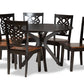 baxton studio liese modern and contemporary transitional two tone dark brown and walnut brown finished wood 7 piece dining set | Modish Furniture Store-2