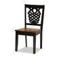 baxton studio wanda modern and contemporary transitional two tone dark brown and walnut brown finished wood 5 piece dining set | Modish Furniture Store-3