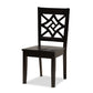 baxton studio rava modern and contemporary dark brown finished wood 5 piece dining set | Modish Furniture Store-3