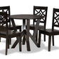 baxton studio kaila modern and contemporary dark brown finished wood 5 piece dining set | Modish Furniture Store-2