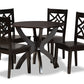 baxton studio anila modern and contemporary dark brown finished wood 5 piece dining set | Modish Furniture Store-2