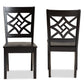 Baxton Studio Nicolette Modern and Contemporary Dark Brown Finished Wood 2-Piece Dining Chair Set | Dining Chairs | Modishstore - 6