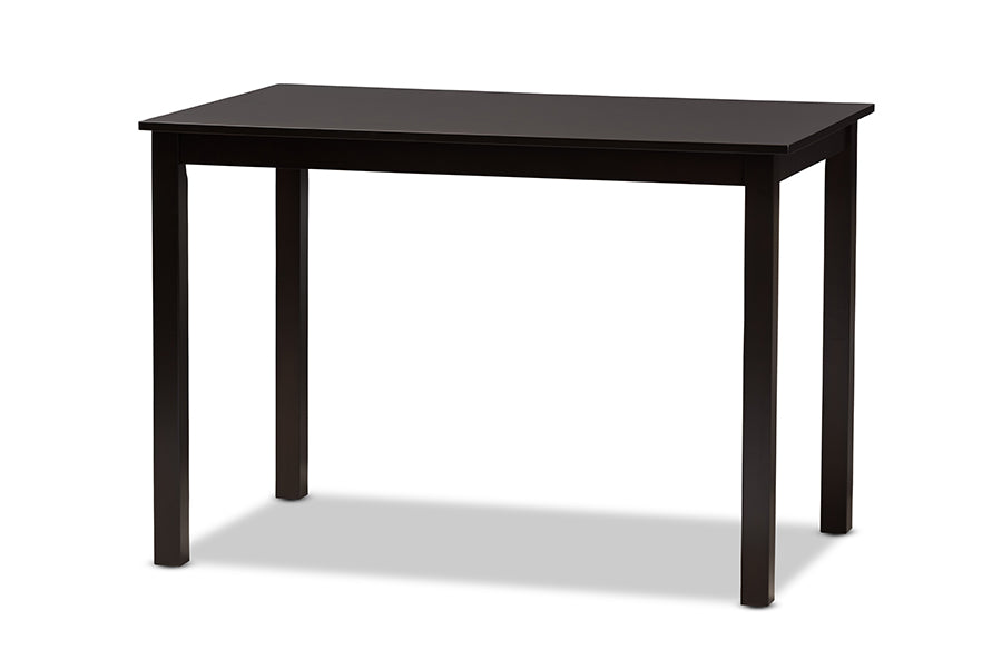 Baxton Studio Nicolette Modern and Contemporary Dark Brown Finished Wood 5-Piece Dining Set | Dining Sets | Modishstore - 8