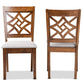 Baxton Studio Nicolette Modern and Contemporary Grey Fabric Upholstered and Walnut Brown Finished Wood 2-Piece Dining Chair Set | Modishstore | Dining Chairs - 3