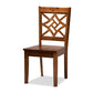baxton studio rava modern and contemporary walnut brown finished wood 5 piece dining set | Modish Furniture Store-3