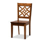 baxton studio brava modern and contemporary walnut brown finished wood 5 piece dining set | Modish Furniture Store-3