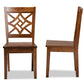 Baxton Studio Nicolette Modern and Contemporary Walnut Brown Finished Wood 2-Piece Dining Chair Set | Modishstore | Dining Chairs - 2