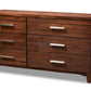 baxton studio ella modern and contemporary warm oak brown finished wood 6 drawer dresser | Modish Furniture Store-2